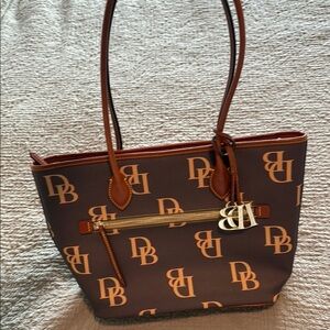 Dooney & Bourke Brown Classic Tote with Monogram